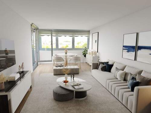 Wohnzimmer (Renovierungsbeispiel) - 4 Zimmer Etagenwohnung zum Kaufen in Sindelfingen