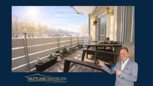 Balkon - Zentrale 3-Zimmer-Wohnung in Stralsund mit Terrasse & Stellplatz