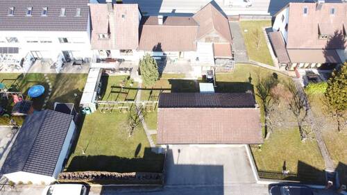 Vogelperspektive - Reihenendhaus mit 139,00 m² in Penzberg zum Kaufen
