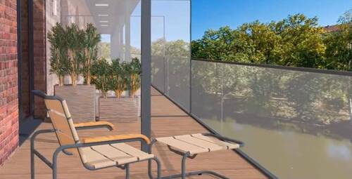 Balkon sicht zur Saale - 