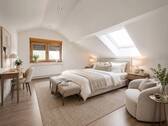 Schlafzimmer Visualisiert - 3 Zimmer Etagenwohnung in Lobbach