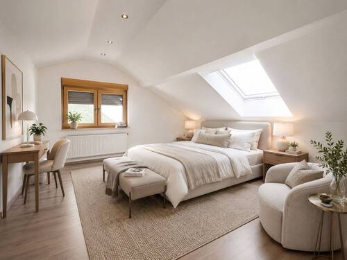 Schlafzimmer Visualisiert - 3 Zimmer Etagenwohnung in Lobbach
