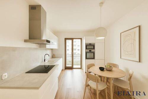 Wohnküche - ELVIRA, Schwabing - Stilvolle 2-Zimmer-Wohnung mit großer Wohnküche, Balkon und optimalem Grundriss