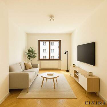 Wohnzimmer - 2 Zimmer Etagenwohnung zum Kaufen in München