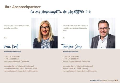 Ihre Ansprechpartner für das Neubauprojekt - 2 Zimmer Etagenwohnung in Titisee-Neustadt