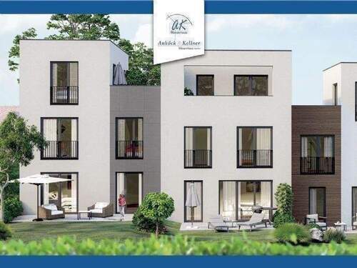 Moderne Architektur - Blick vom Garten - Modernes Reihenendhaus in bester Lage