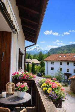 Balkon - Sonne, Weitblick & Watzmann Panorama, helle 4 Zimmer-Wohnung in Bischofswiesen