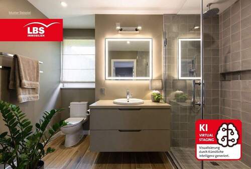 Badezimmer - Etagenwohnung mit 74,60 m&sup2; in Gütersloh zum Kaufen