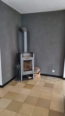 Kaminofen in der Diele im EG - 