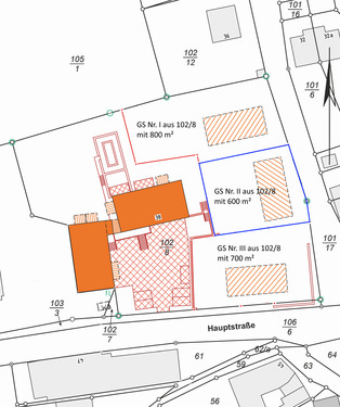 Lageplan (GS blau markiert) - Grundstück zum Kaufen in Klipphausen