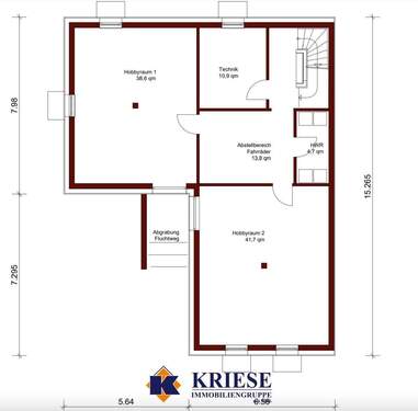 Kellergeschoss mit Hobbyraum 2 - 