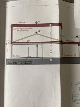Seitenansicht der Aufstockung - 3 Zimmer Doppelhaushälfte in Flensburg-Mürwik