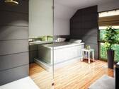 großes Hauptbad mit Wanne und Dusche - 