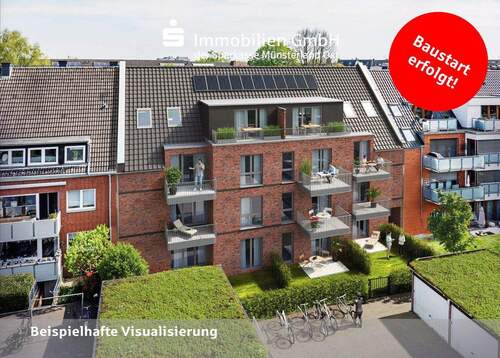 Rückansicht - Attraktive Neubauwohnungen in Münster Mauritz!