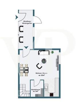 Erdgeschoss Gästehaus - 