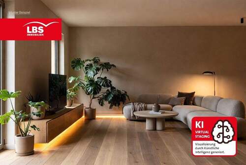 Wohnzimmer - Neubau mit hochwertiger moderner Ausstattung in Gütersloh mit Tiefgarage