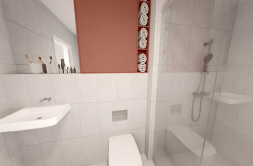 Badezimmer Earthy - 2 Zimmer Etagenwohnung in Berlin