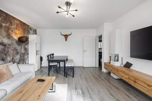 Wohnzimmer - Etagenwohnung mit 68,00 m&sup2; in Rüsselsheim am Main zum Kaufen