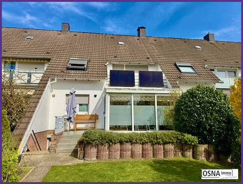 Hausansicht vom Garten - Reihenmittelhaus mit 129,30 m&sup2; in Belm zur Miete