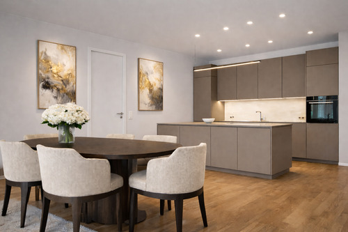 Offene Wohnküche mit Kochinsel - 4 Zimmer Etagenwohnung zum Kaufen in Berlin