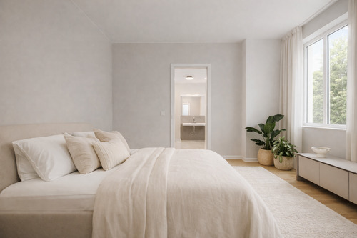 Masterschlafzimmer mit En-Suite-Badezimmer - 4 Zimmer Etagenwohnung in Berlin