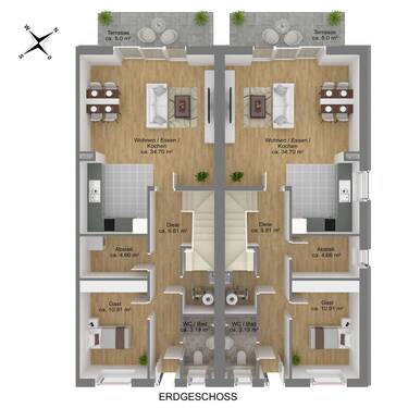 Erdgeschoss Variante 2 - 