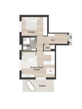 Haus 1 - WE03 - Etagenwohnung mit 56,10 m² in Friedberg zum Kaufen