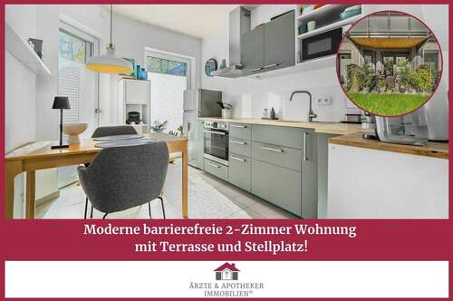 Ärzte & Apotheker Immobilien - RESERVIERT: Moderne barrierefreie 2-Zimmer-Wohnung mit Terrasse & Stellplatz