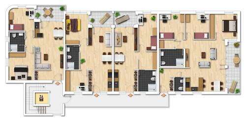 Geschossplan 1. OG unverbindl. Illustration - 