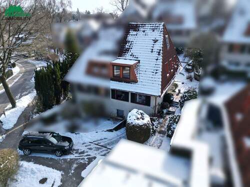 Luftaufnahme - 4 Zimmer Doppelhaushälfte in Hamburg / Marmstorf