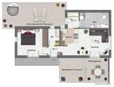 Grundriss mit Raumaufteilung - 