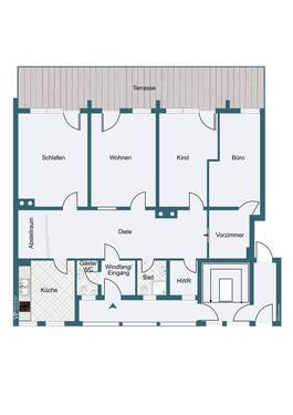 Erdgeschosswohnung nach Umbau - 