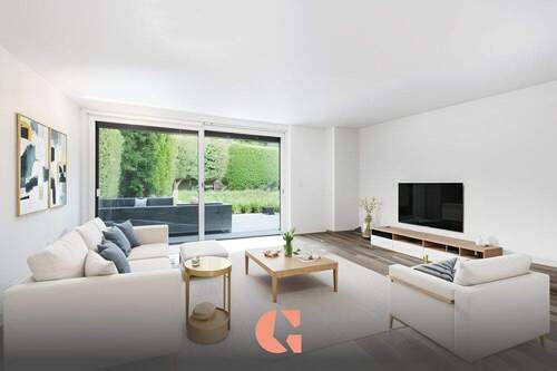 Visualisierung Wohnbereich - Nahezu vollständig saniertes Reihenendhaus in verkehrsfreier Nachbarschaft