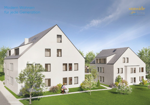 Ansicht Straße.png - Verkaufsstart 4 Zimmer 1 OG Wohnung mit Balkon.KFW 55 Effizenzhaus A+ ; Neubau-Mehrfamilienhaus-Kindlebildstraße