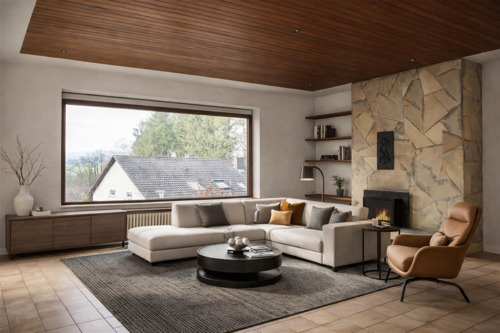 offenes Wohnzimmer - virtually staged - Einziehen und genießen: Ihr Traumhaus mit Garten, Licht & Weite