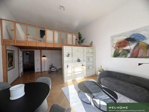 Wohn-Ess-Lounge-Bereich - 3 Zimmer Etagenwohnung zur Miete in Frankfurt am Main