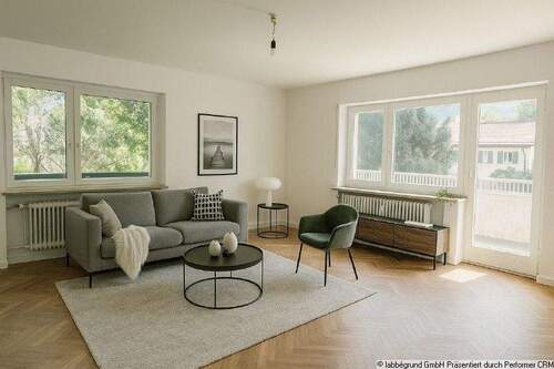 Visualisierung Wohnzimmer - 2 Zimmer Etagenwohnung zum Kaufen in Bad Wiessee