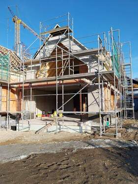 Ansicht Terrassenseite - Einfamilienhaus in Weiler hochwertige Bauweise zu verkaufen Ruhige Lage mit unverbaubarer Sicht ins Grüne Fertigstellung Herbst 2026