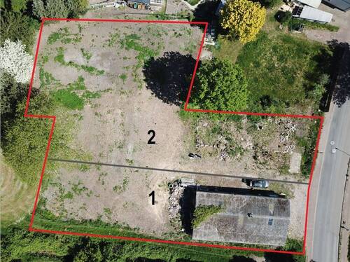 Ansicht von oben (mit ungefähren Grundstücksgrenzen) - Grundstück zum Kaufen in Uetersen