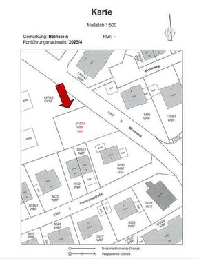 Lageplan neues Grundstück.JPG - Grundstück zum Kaufen in Waiblingen