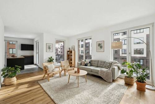 Visualisierung Wohnzimmer - Stilvolle Neubauwohnung mit Südbalkon und Tiefgarage in Karlshorst