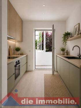 Küche_KI Möbliert - 4 Zimmer Etagenwohnung in Magdeburg / Stadtfeld Ost