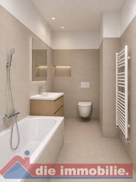Badezimmer - Etagenwohnung mit 94,00 m&sup2; in Magdeburg / Stadtfeld Ost zur Miete