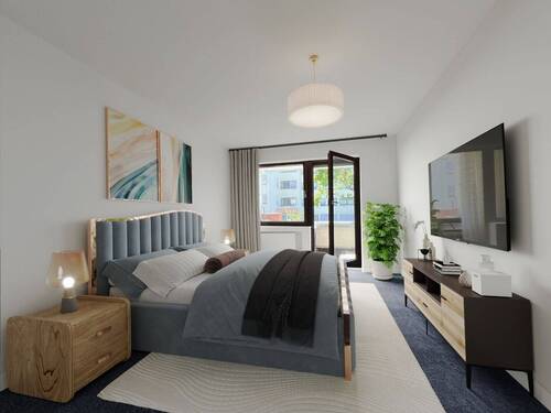 Schlafzimmer grafisch bearbeitet - Etagenwohnung mit 82,00 m² in Schönaich zum Kaufen