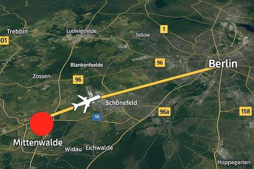 google-Auszug - Lage zu Berlin - Einfamilienhaus in Mittenwalde