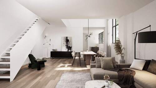 BT7 - Innenansicht mit Galerie 04.jpg - 4 Zimmer Mehrfamilienhaus, Wohnhaus in Augsburg