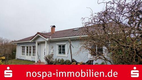 Vorderansicht - Charmantes Holzhaus-Idyll! Hyggeliges Einfamilienhaus in ruhiger Sackgassenlage in Sterup