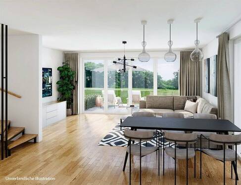 Beispiel Wohnbereich - 5 Zimmer Reihenmittelhaus in Neuhausen auf den Fildern
