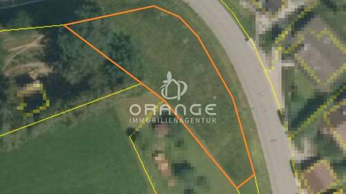 Luftbild mit Parzellenkarte - 