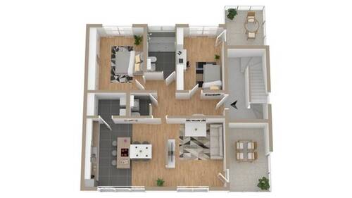 3-Zimmer-Wohnung mit Gartenanteil im 1.OG - 